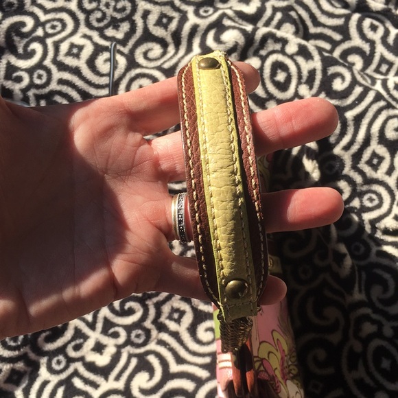 Isabella Fiore Pink brown lime Floral Bag - Picture 15 of 15